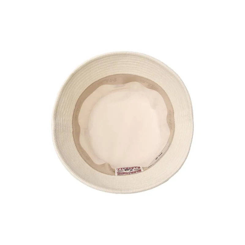 MLB Cotton Polyester Corduroy Bucket Hats Unisex Black/Dark Cream-3