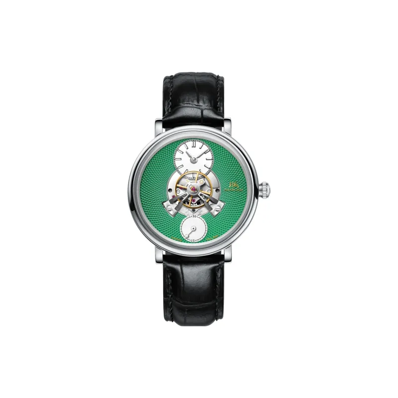 SHANGHAI Metropolis Automatic Mechanical Movement Cow Leather Strap Watch Men's Watches Blue Dial-10