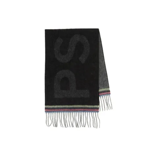 Paul Smith Acrylic Wool Knit Scarves Unisex Black