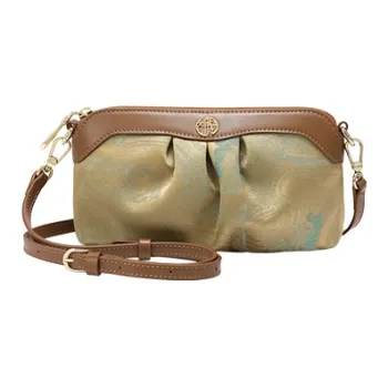 Ancient Yi Xi Polyester One Shoulder Crossbody Clutch Trumpets Women's Cinnamon Light Brown