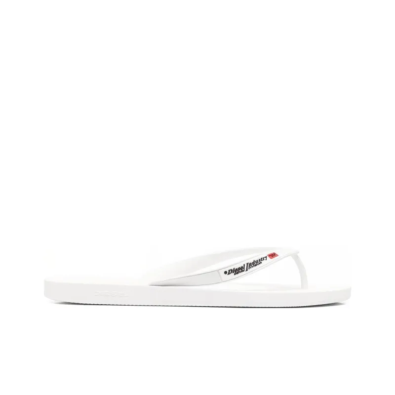DIESEL Rubber Sole Flip Flops Men's White-4