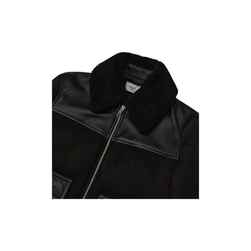 BALLY FW23 Leather Jacket Men's Black-2