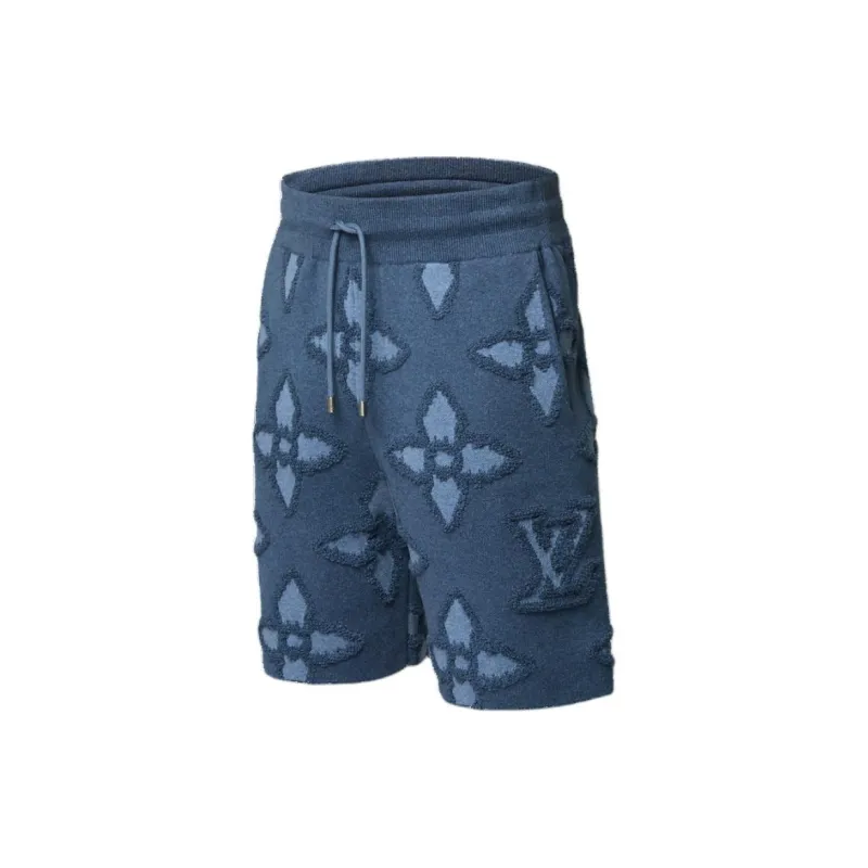 LOUIS VUITTON Textured Cotton Knit Shorts-2