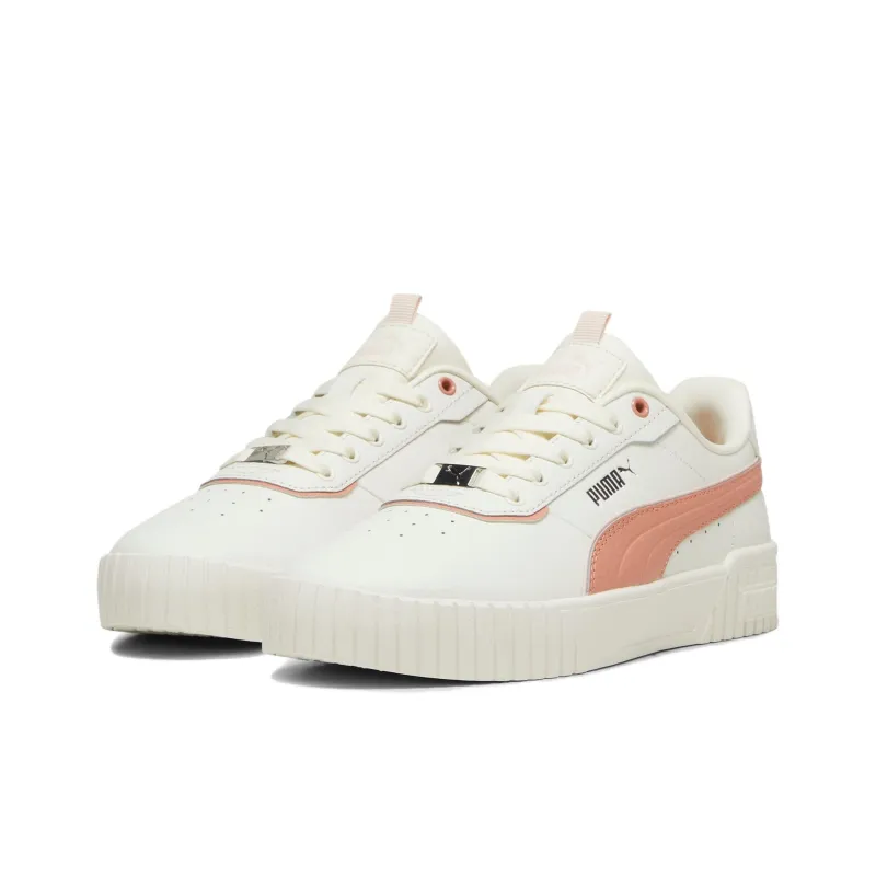 PUMA Anti-Slip Wear-Resistant Low-Top Skateboard Shoes Women's Beige Pink-2