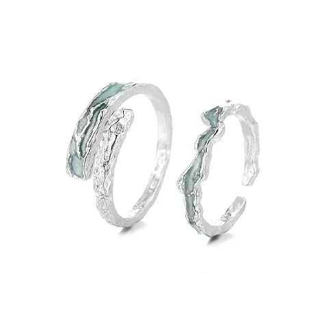 TIANJUE S999 Fine Silver Rings Unisex-0