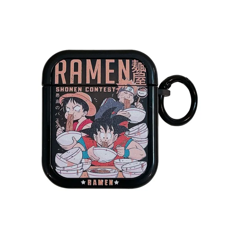 Kona Chun Compatible With AirPods Pro 2/1/3 TPU High Value Ramen Challenge Dragon Ball Goku Soft Quirky Headphone Cases-2