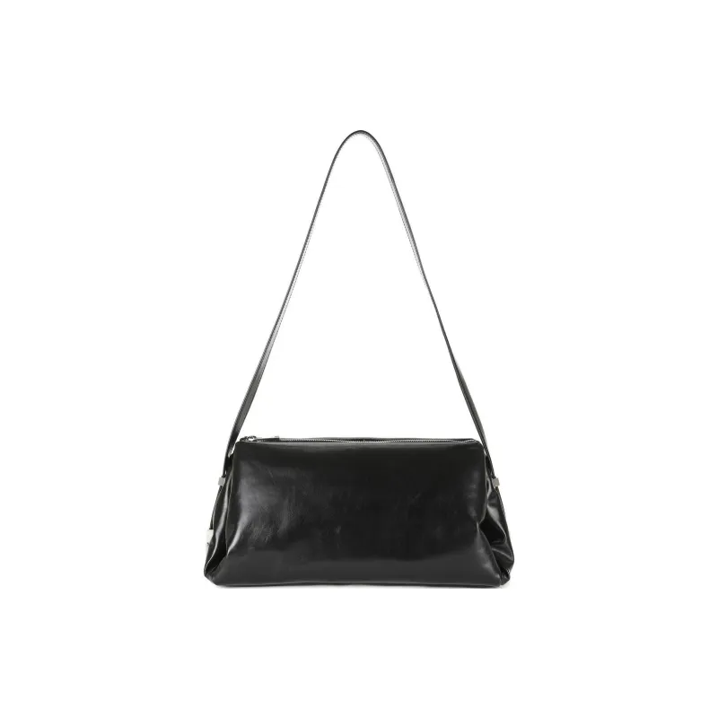 OSOI Cow Leather Handbag, Shoulder Bag Women's Black-2