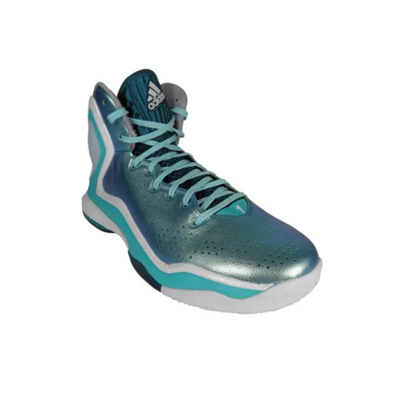 Adidas D Rose 5 Anti Slip Wear Resistant High Top Basketball Shoes Men's Blue-2