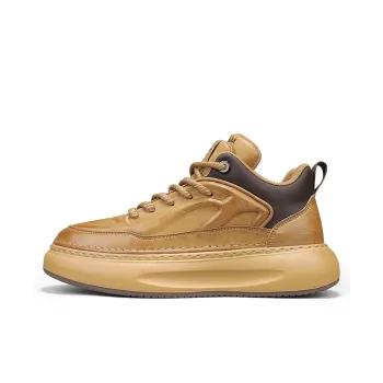 G.N.SHIJIA Casual Shoes Men Low Top Yellow/Black/Khaki