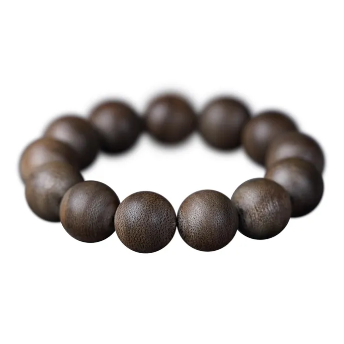 FANGYUANXIAOFU Fragrance Enhancer, Agarwood Single Wrap, Plain Beaded Bracelet Unisex-9
