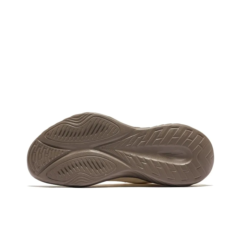 Erke Cushioning Wear-Resistant Low-Top Casual Running Shoes Women's Beige Brown-4