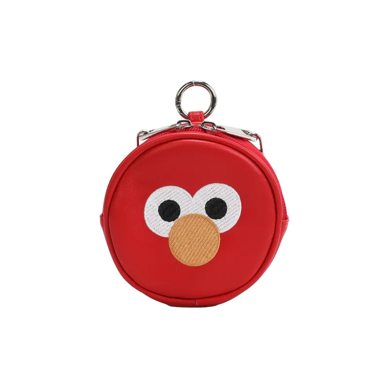 SESAME STREET Pu Coin Purses Earphone Cases Women's Red/Yellow-0