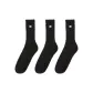 Black (Knee-High Socks-3 Pack)