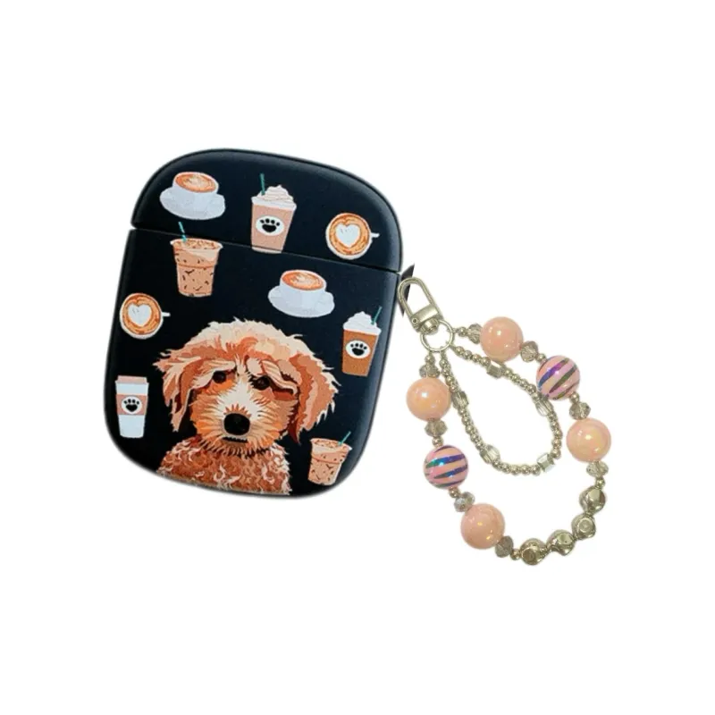 Koman Compatible With Apple AirPods 1/2/3/Pro 1/2 Generation TPU Matte Puppy Bear Headphone Cases-2