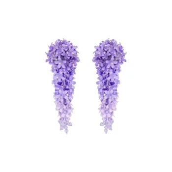 Oscar De La Renta Cascading Flower Clip-on Earrings