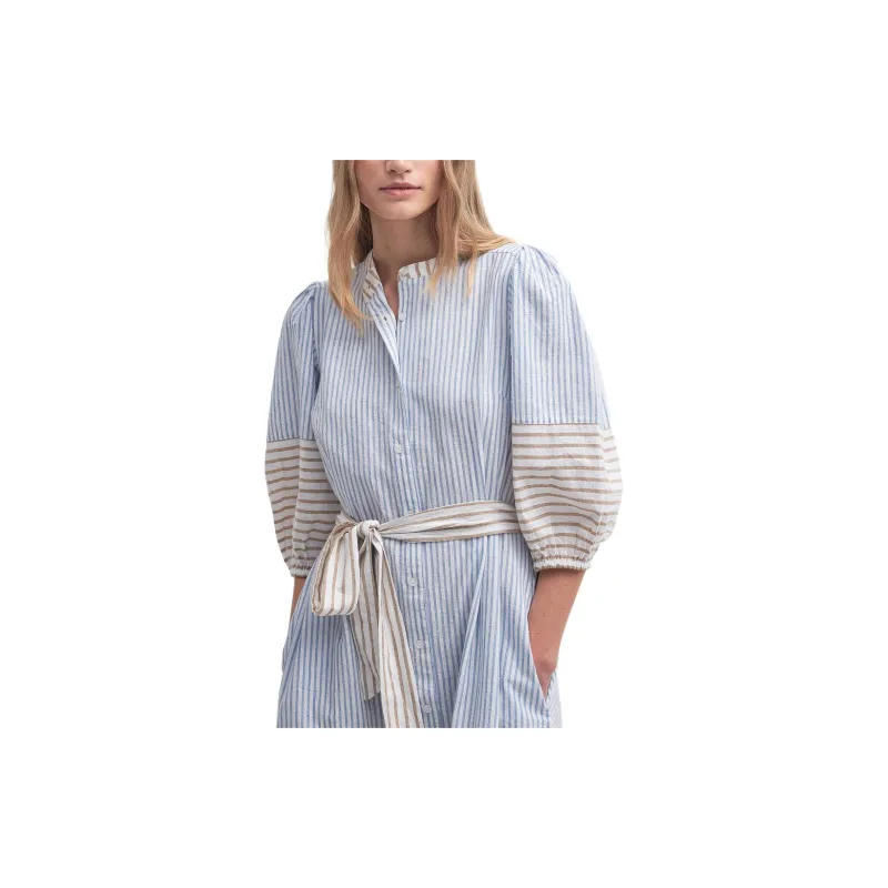 BARBOUR FW24 Long-Sleeved Dresses Women's Blue-4