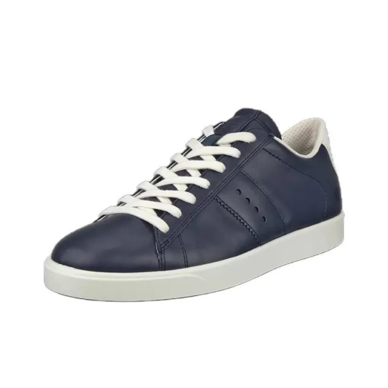 Ecco Street Lite Non slip Lightweight Low Top Skateboard Shoes Women's Blue White-1