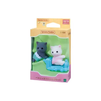 Sylvanian Families Persian Cat Twins Dolls Plush Doll Small Size Tall