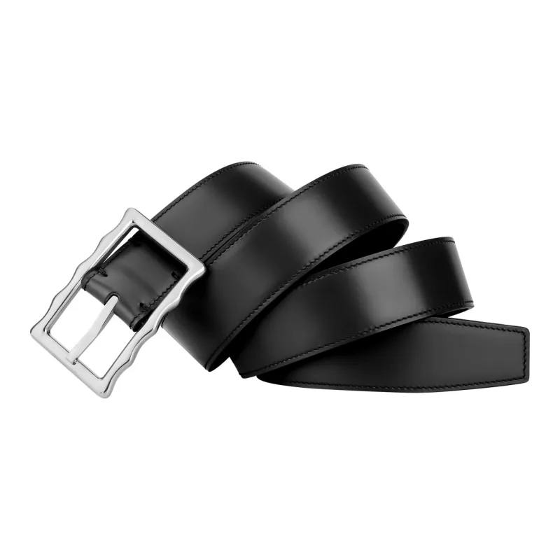 CATELLES Top Grain Cow Leather Leather Belts Men's Silver Buckle Black/Gold Tone Lock Coffee Width  3.5cm-2