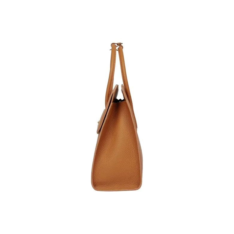 OMI Cow Head Leather Handbag Regular Women's Black/Ecru/Brown-11