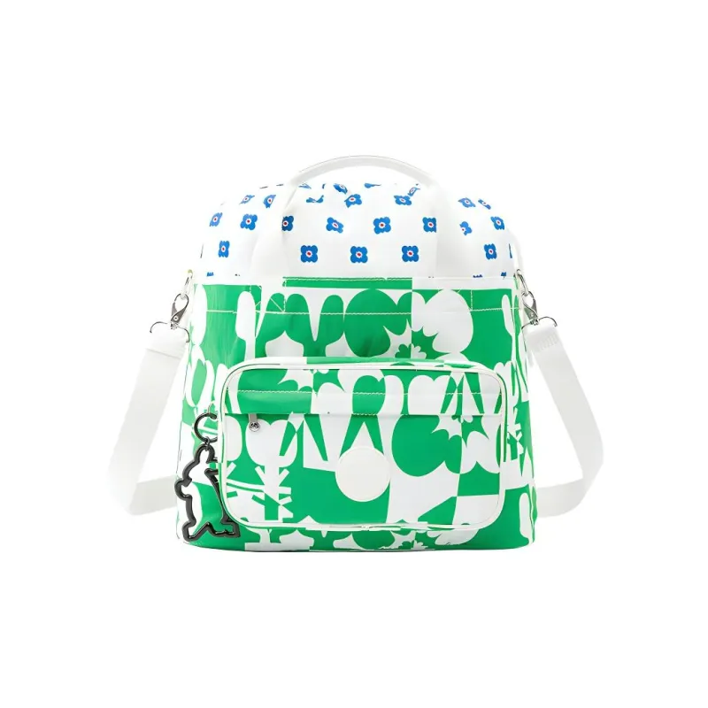Kipling Polyamide Wrist Bag, Shoulder Bag, Crossbody Bag, Handbag Regular Unisex Green White Multicolor-3
