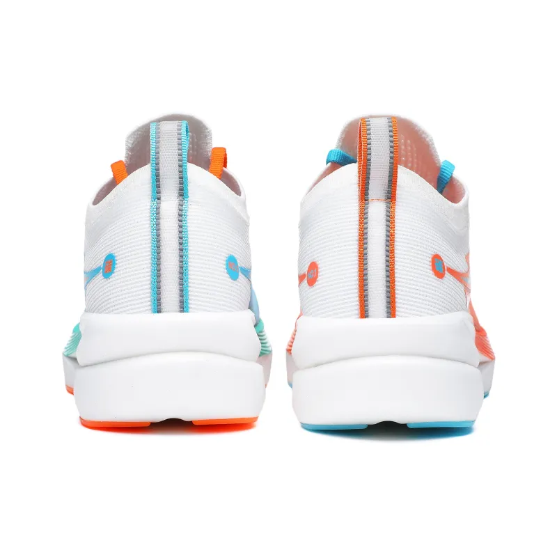 WANBUZHE Running Shoes Unisex Low Top White, Blue, Orange-5