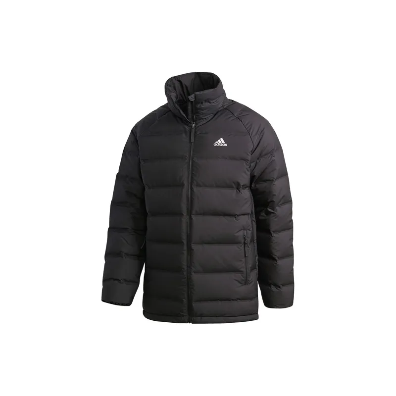 Adidas Down Jacket Unisex Black Comes With Necklace-2