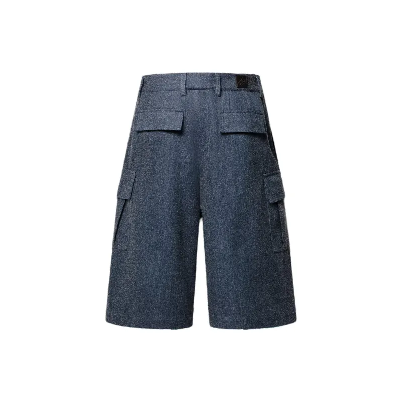 LOUIS VUITTON Oversized Cotton And Wool Blend Cargo Shorts-1