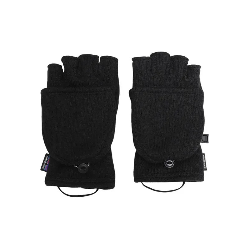 Patagonia Recycled Polyester Fleece Knit Gloves Unisex Black-1