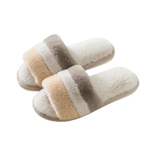 Yalu Preferred Korean Women's Cotton Slippers For Men, Home Indoor Home Casual Use, Warm Fleece Slippers, Home Slippers