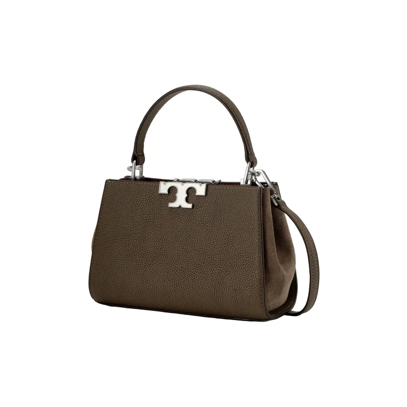 TORY BURCH Eleanor Pebbled Mini Satchel Wild Mushroom-2