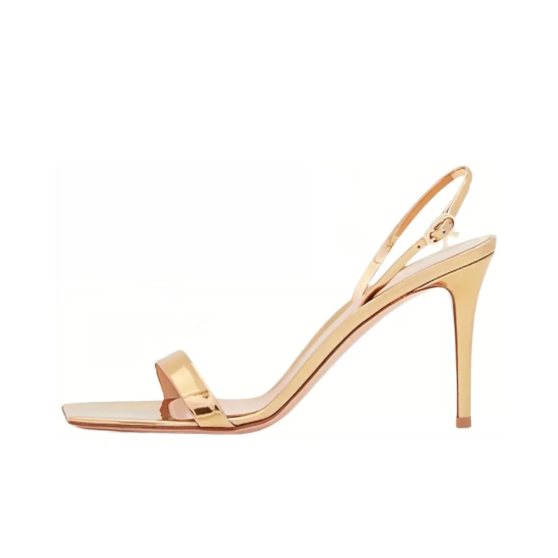 GIANVITO ROSSI Strap Sandals 8.5cm Women's Gold-0