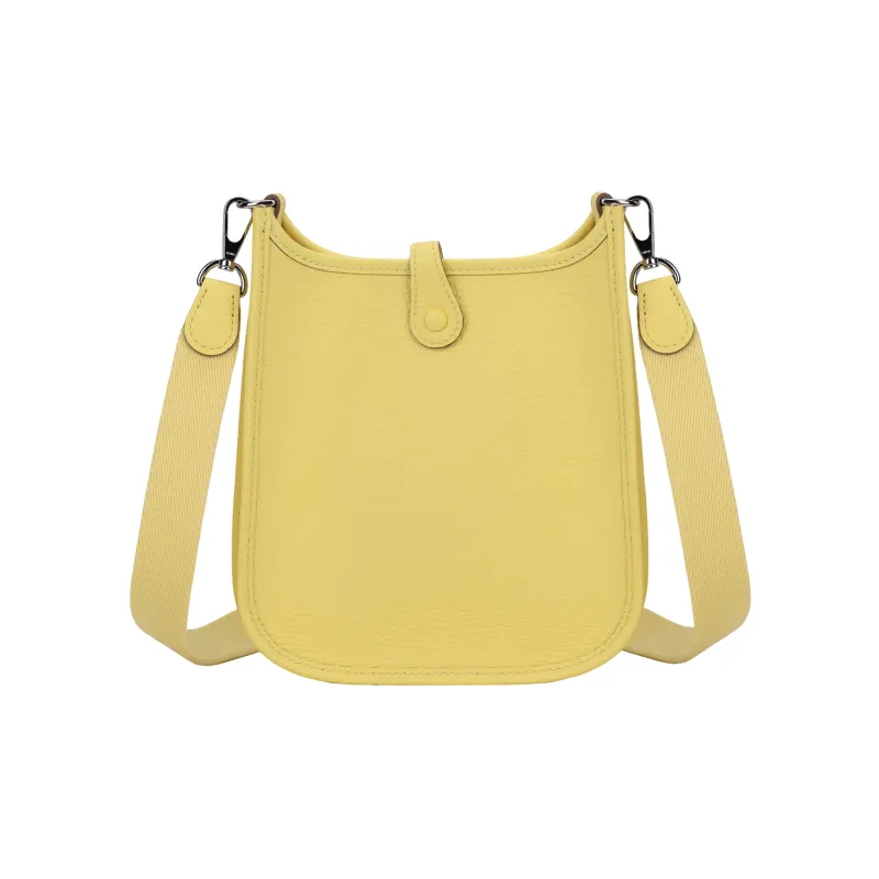 HERMES Evelyne Cow Leather Crossbody Bag Shoulder Bag Women's Lemon Wine Yellow-3