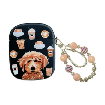 Koman Compatible With Apple AirPods 1/2/3/Pro 1/2 Generation TPU Matte Puppy Bear Headphone Cases