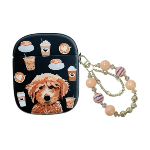 Koman Compatible With Apple AirPods 1/2/3/Pro 1/2 Generation TPU Matte Puppy Bear Headphone Cases