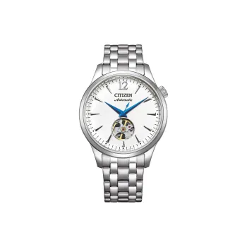 CITIZEN Automatic Mechanical Movement Stainless Steel Strap Watch 40mm Men's Watches White Dial
