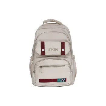 LUVISTRUE Nylon Fabric Backpack And Laptop Bag Regular Unisex Ecru/Black/Red/Khaki