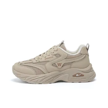 Warrior Warm Cushioning Coverage Height Increasing Wear Resistant Slip Resistant Low Top Chunky Sneakers Unisex Khaki