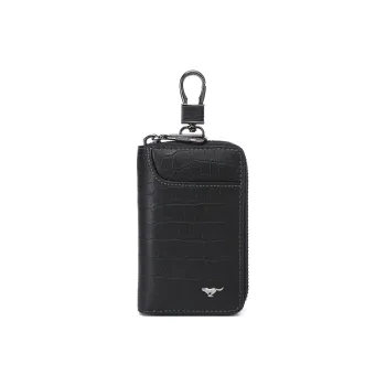 SEPTWOLVES Top Grain Cow Leather Key Pouch Small Size Men's Black
