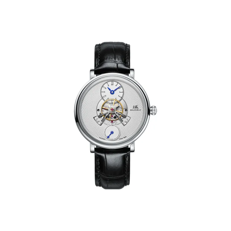 SHANGHAI Metropolis Automatic Mechanical Movement Cow Leather Strap Watch Men's Watches Blue Dial-9
