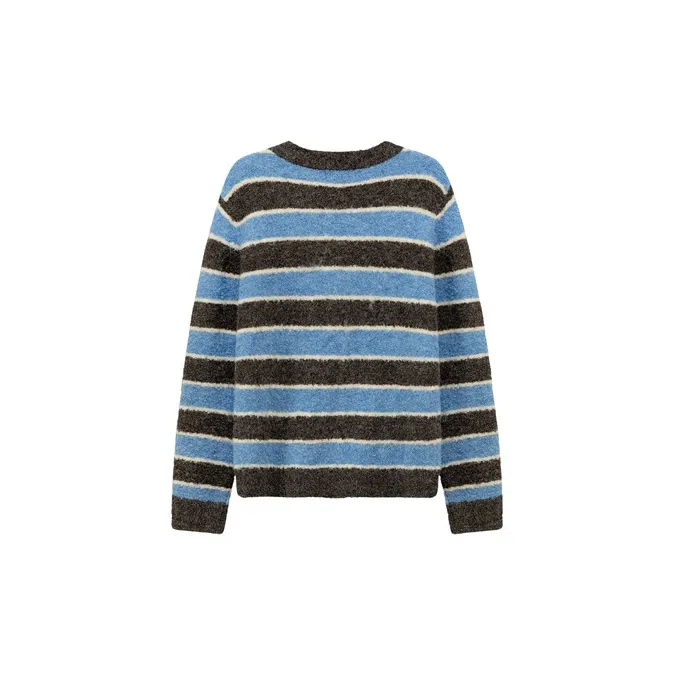 CHUU Knitwear Women's Blue Stripes Pattern-1