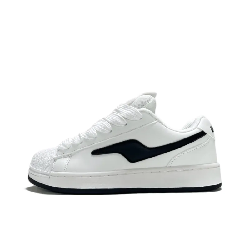 CHERRY&KALIKA Anti Slip And Wear Resistant Lightweight Height Increasing Low Top Skateboard Shoes Women's Black White-0