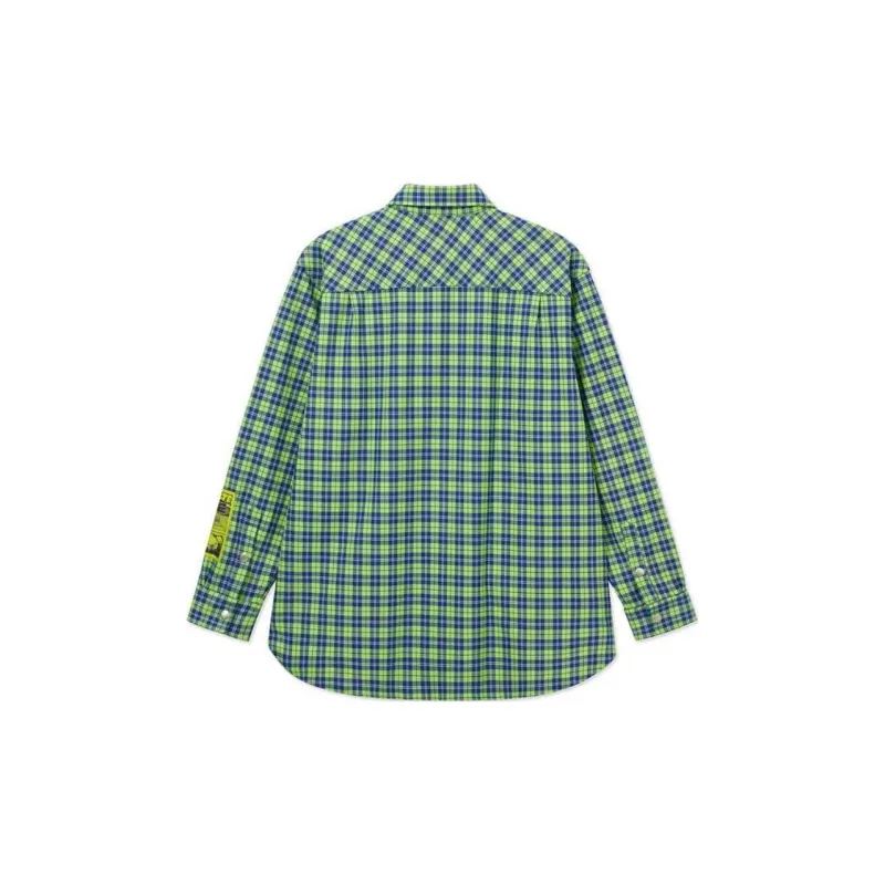 LACOSTE Shirt Men's Blue Green Plaid-1