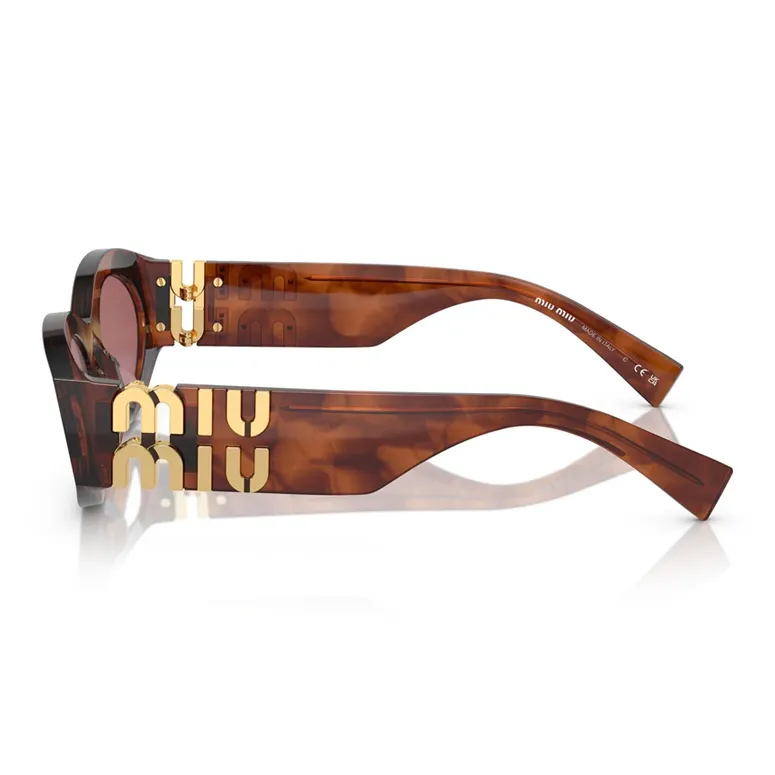 MIU MIU Logo lettering Oval frame Sunglasses-2