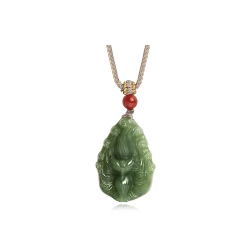 Lao Feng Xiang Hetian Jade White Jade/Pale Greenish White Jade Unisex