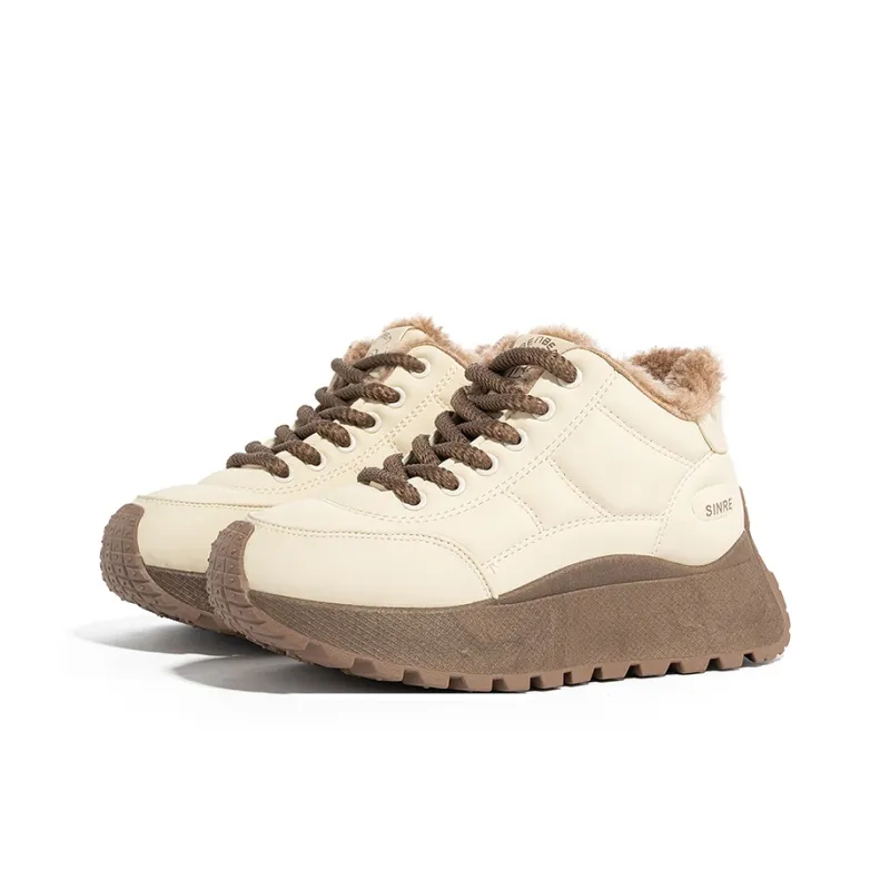 Humanism 1986 Warm Wear-Resistant Lightweight Supportive Height Increasing Mid-Top Padded Skateboard Shoes Women's-9