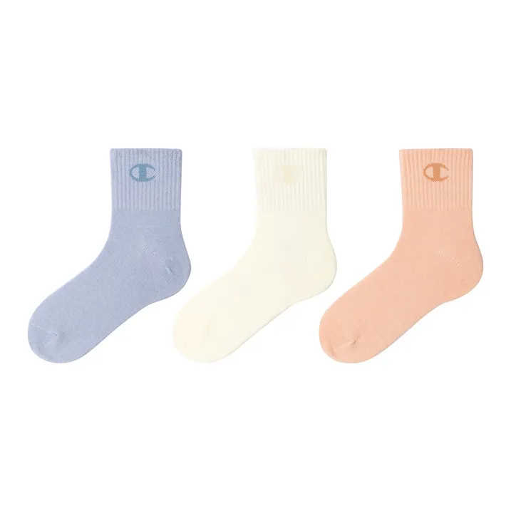 Champion Mid Calf Socks Unisex 3 Pack Mixed Color-0