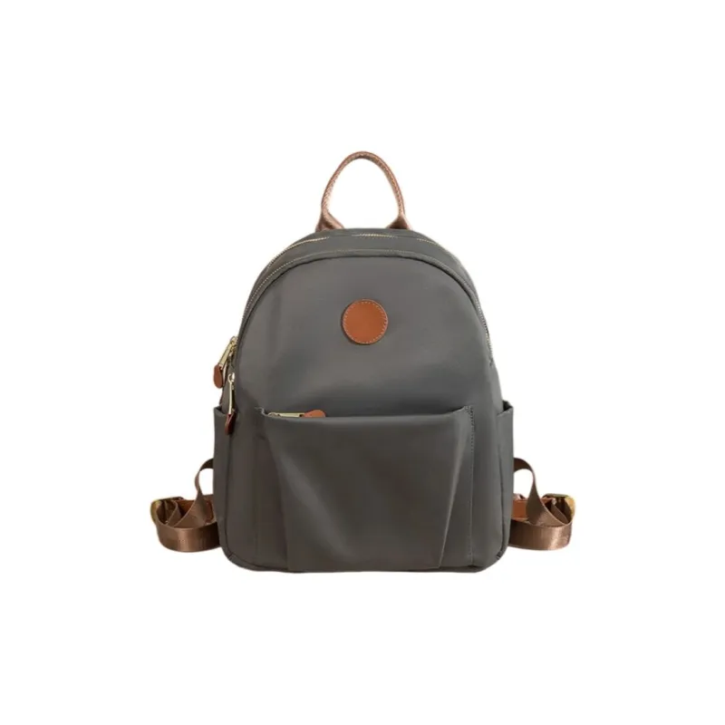 BRINCH Nylon Backpack Women's Khaki/Stone Gray/Elegant Black-1