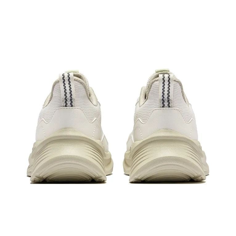 Erke Cushioning Wear Resistant Low Top Casual Running Shoes Women's White-3