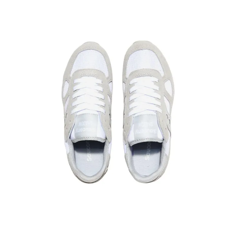 Saucony Shadow Original Anti Slip Wear Resistant Low Top Casual Running Shoes Unisex White-2